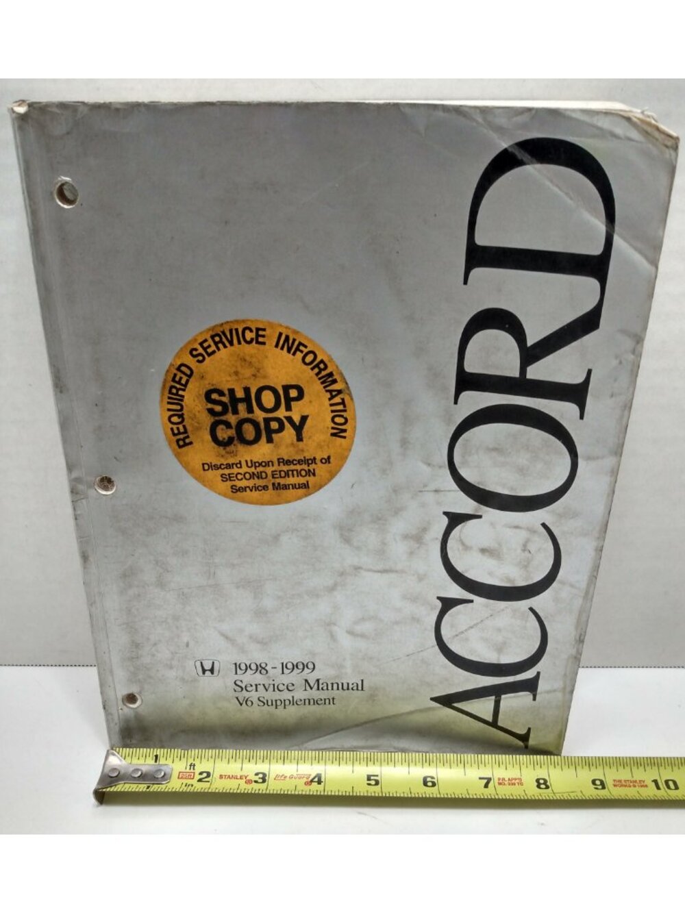 Honda Accord 1998-1999 Service Manual V6 Supplement